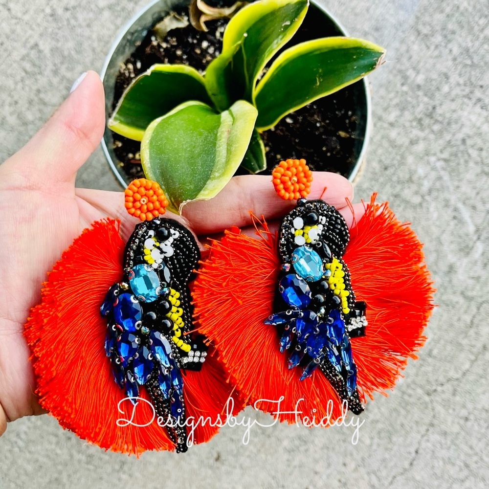 Orange Parakeets